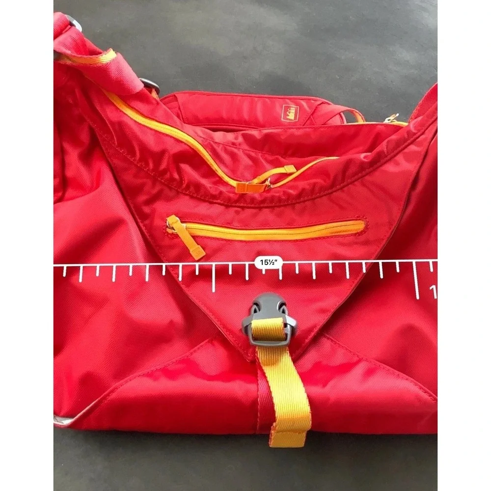 REI Messenger Bag Red Orange Large Shoulder Crossbody Travel Commuter Gorpcore